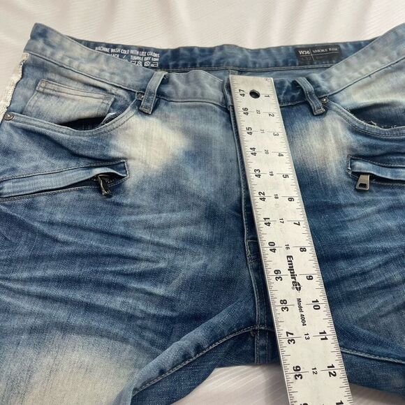 Smoke Rise Slim Fit Distressed Denim Jeans Size 36 X 32 - Picture 5 of 9